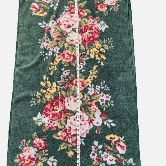 Ralph Lauren LOT OF 3 Green Floral Bathroom Towel Set 2 Bath 1 Hand Rose Vintage - Picture 6 of 16